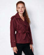 Loovay Marielle Korte Trenchcoat met Ceintuur