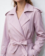 Loovay Marielle Korte Trenchcoat met Ceintuur