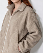 Loovay Noémie Cropped Borgjas met Funnelkraag
