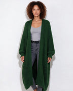Loovay Marvienne Lang Gebreid Vest, Oversized Pasvorm