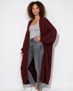 Loovay Marvienne Lang Gebreid Vest, Oversized Pasvorm