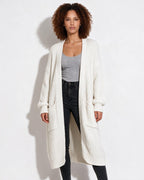 Loovay Marvienne Lang Gebreid Vest, Oversized Pasvorm