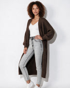 Loovay Marvienne Lang Gebreid Vest, Oversized Pasvorm