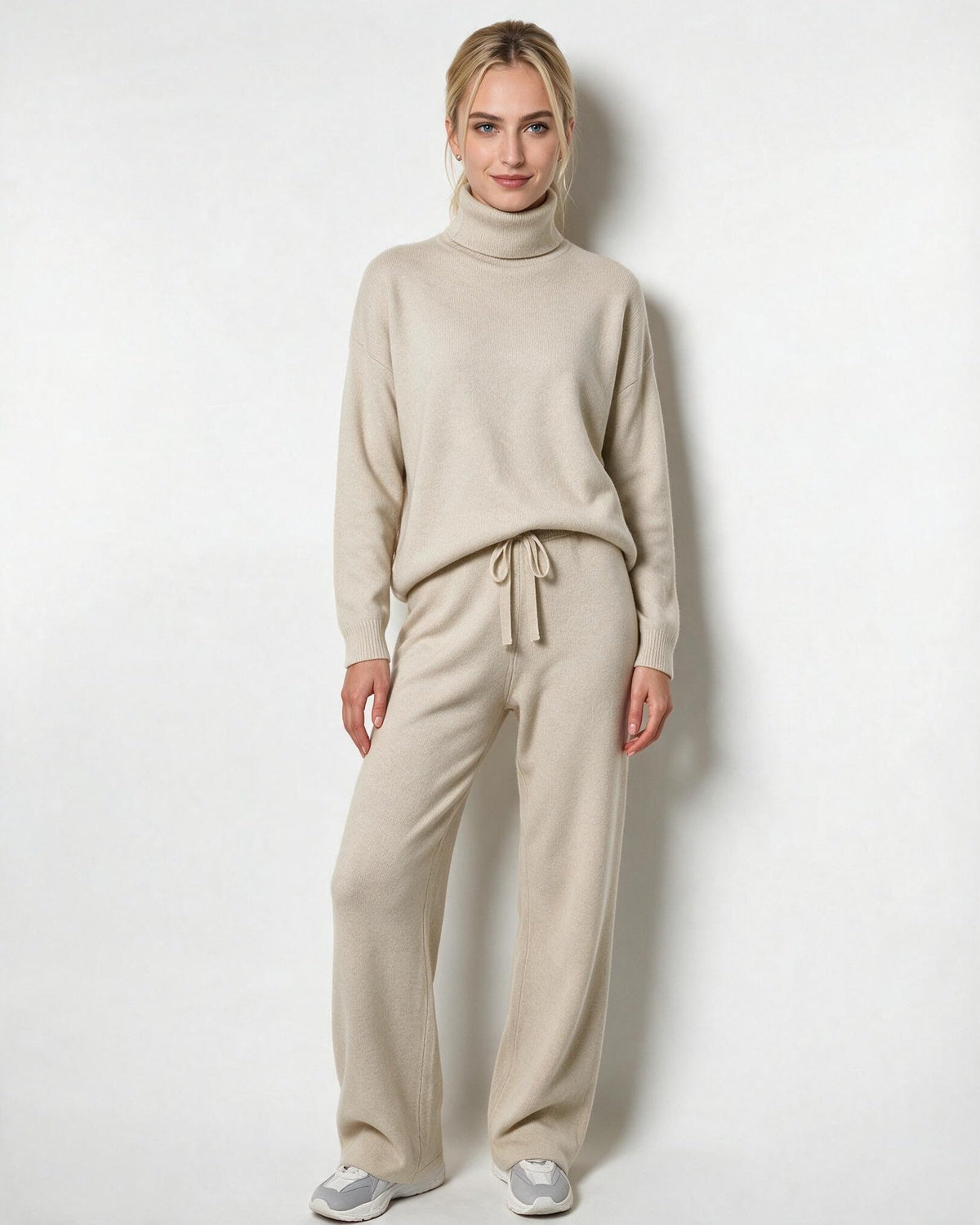 Loovay Melora Gebreide Loungewear Set met Coltrui