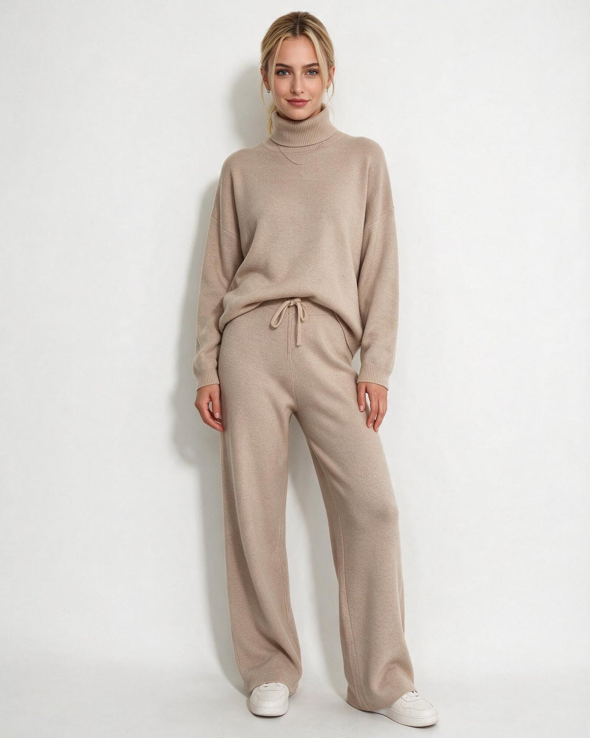 Loovay Melora Gebreide Loungewear Set met Coltrui