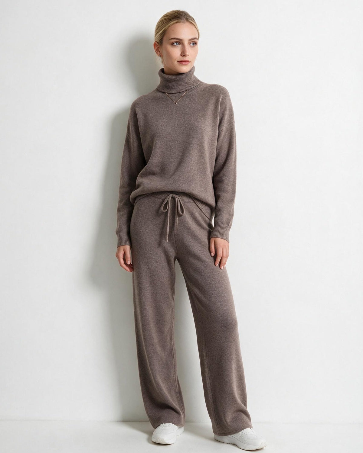 Loovay Melora Gebreide Loungewear Set met Coltrui