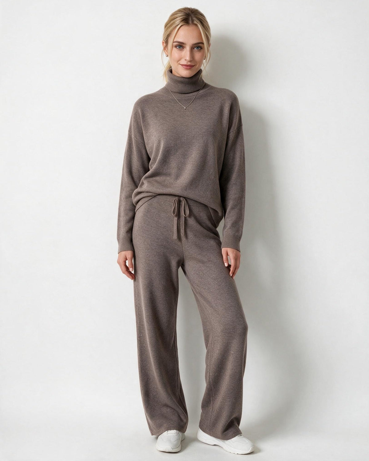 Loovay Melora Gebreide Loungewear Set met Coltrui