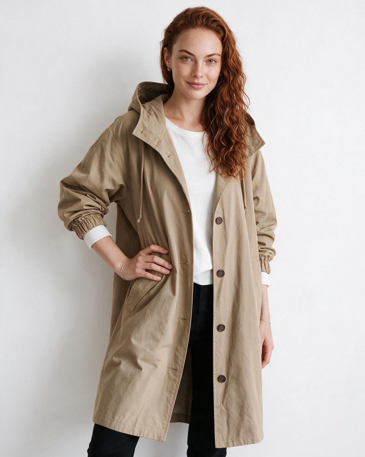 Loovay Zelina Lange Jas met Capuchon