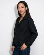 Loovay Celine Korte Trenchcoat met Stormflap