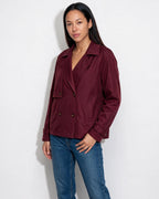 Loovay Celine Korte Trenchcoat met Stormflap