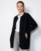 Loovay Sovelle Lang Damesvest, Oversized Pasvorm