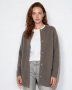 Loovay Sovelle Lang Damesvest, Oversized Pasvorm