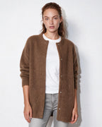 Loovay Sovelle Lang Damesvest, Oversized Pasvorm