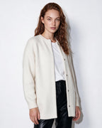 Loovay Sovelle Lang Damesvest, Oversized Pasvorm