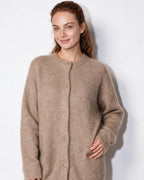 Loovay Sovelle Lang Damesvest, Oversized Pasvorm