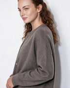 Loovay Sovelle Lang Damesvest, Oversized Pasvorm