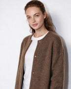 Loovay Sovelle Lang Damesvest, Oversized Pasvorm