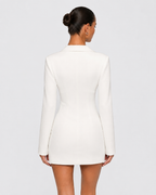 Loovay Audélise Blazer Mini Jurk met Drapering