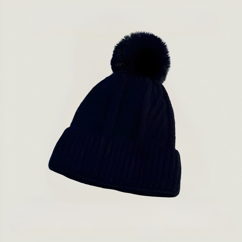 Loovay Oriana Gebreide Muts met Pompon
