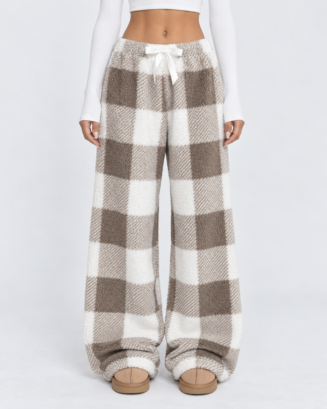 Loovay Damier Teddy Lounge Broek