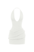Loovay Calivora Halter Mini Jurk met Geplooide Heuppanelen