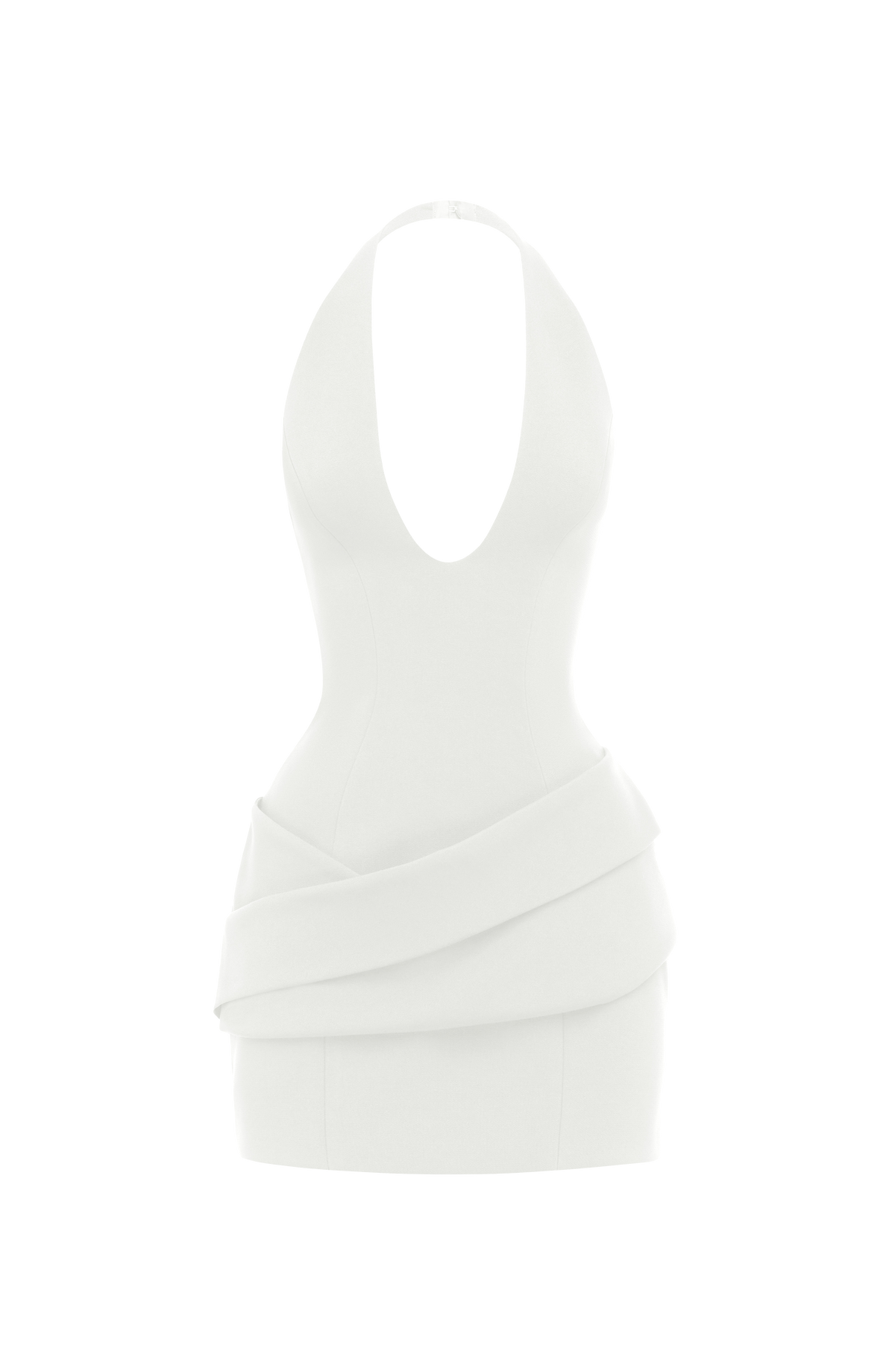 Loovay Calivora Halter Mini Jurk met Geplooide Heuppanelen