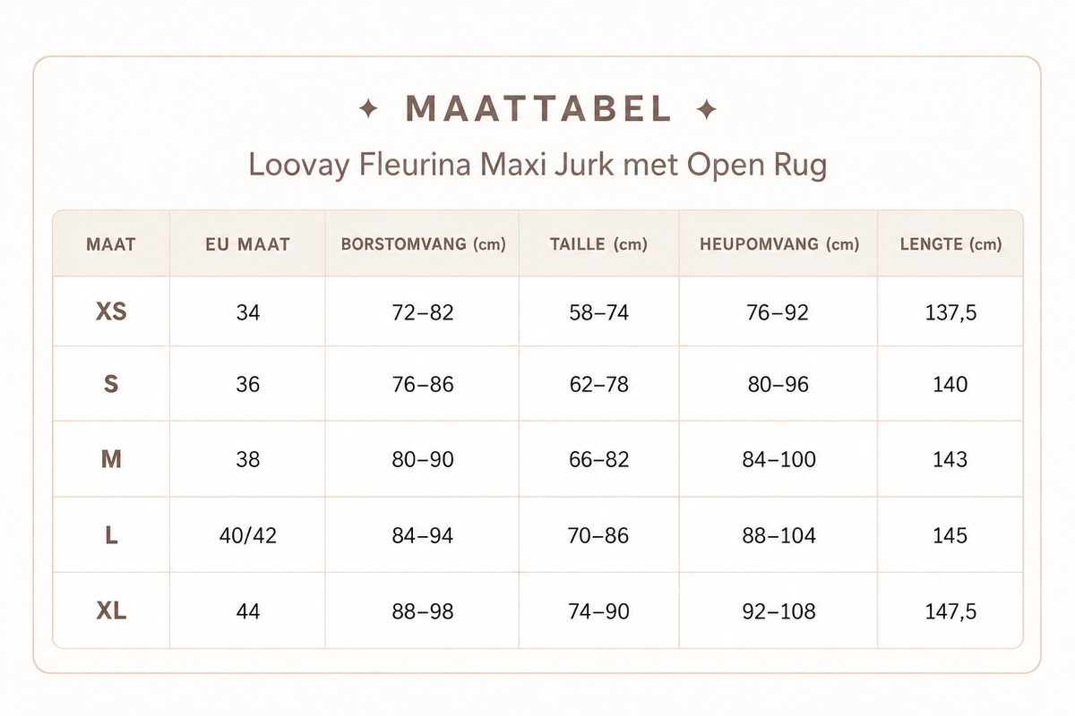 Loovay Fleurina Maxi Jurk met Open Rug