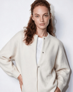 Loovay Sovelle Lang Damesvest, Oversized Pasvorm