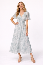 Loovay Orelisse Midi Jurk met Bloemenprint