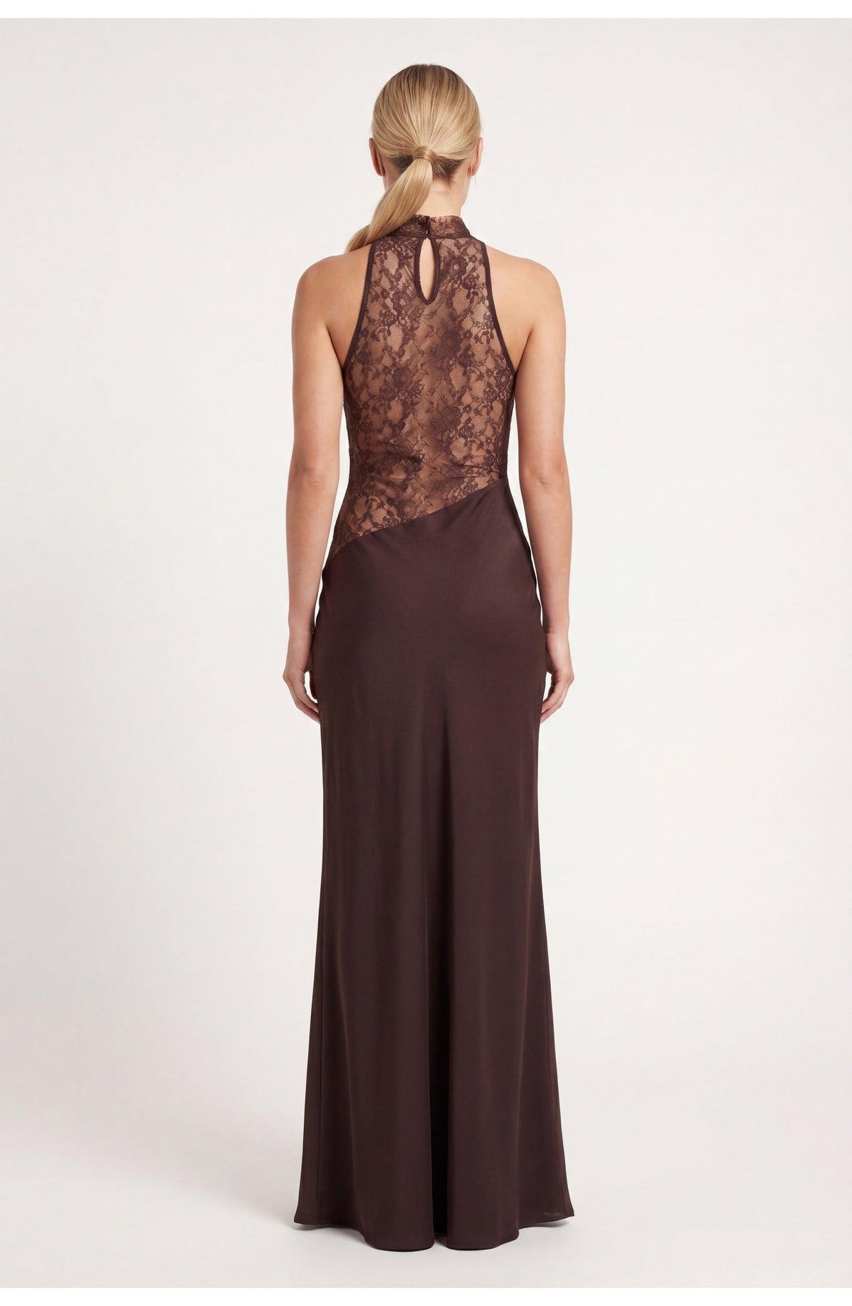 Loovay Elenya Maxi Jurk met Kant