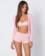 Loovay Roselune Driedelige Pyjamaset met Bloemenprint