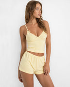 Loovay Limonelle Pyjamaset met Top en Shorts