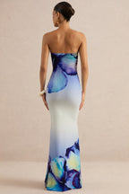 Loovay Azelia Jurk, Strapless Maxi met Bloemenprint
