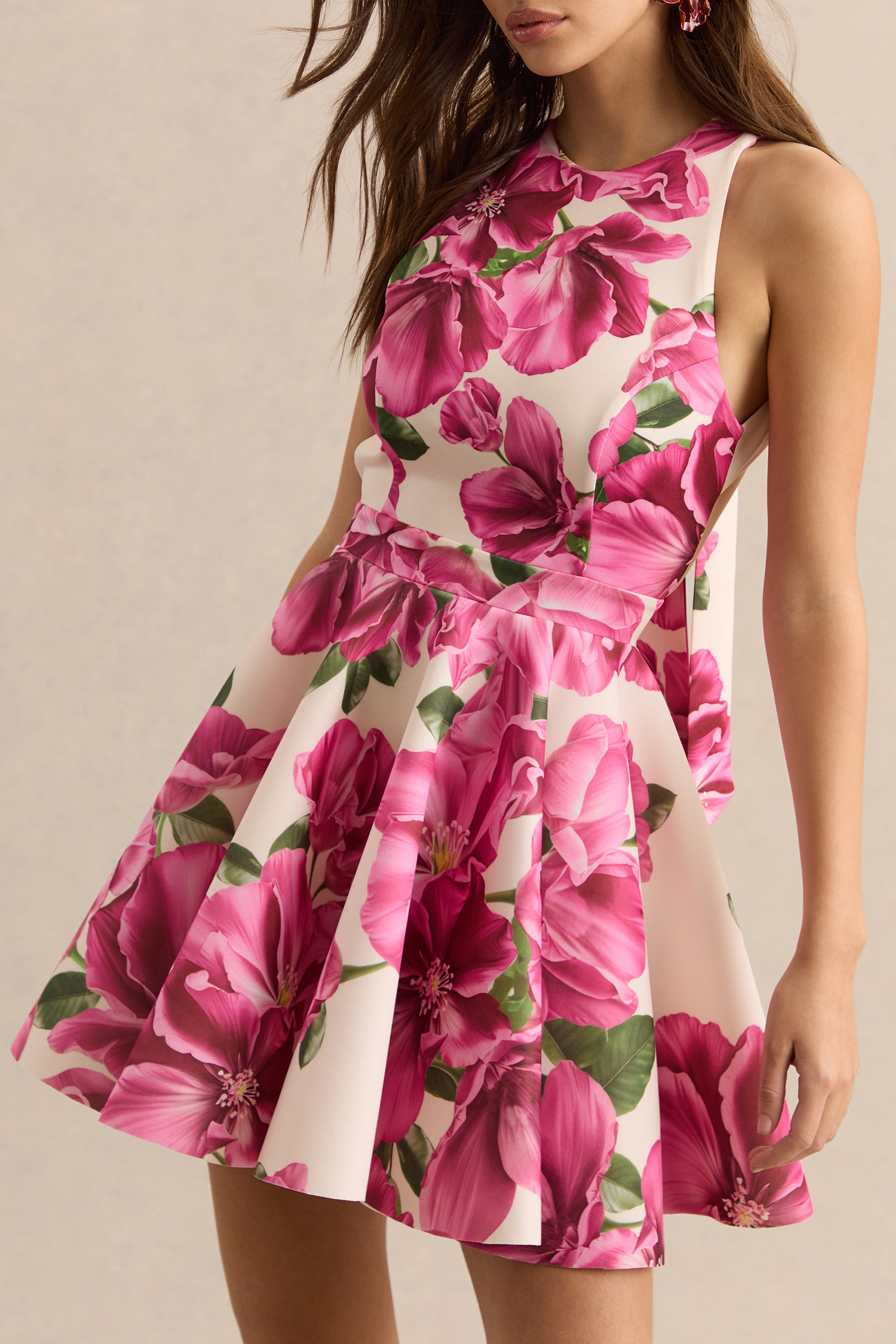 Loovay Floréa Jurk, Bloemenprint Skater Mini