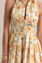 Loovay Rosaline Jurk, Mini Halterjurk met Rozenprint