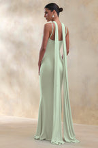 Loovay Éloane Jurk, Halter Cape Maxi