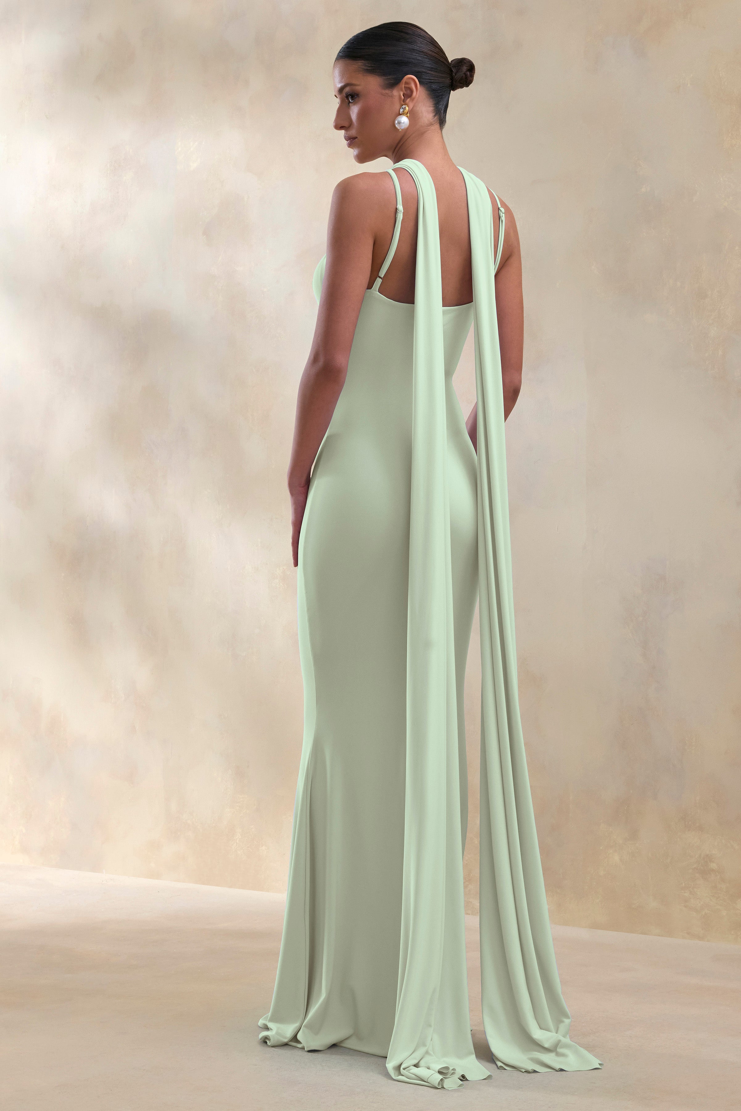 Loovay Éloane Jurk, Halter Cape Maxi