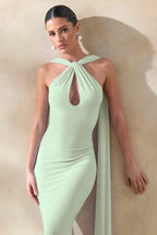Loovay Éloane Jurk, Halter Cape Maxi