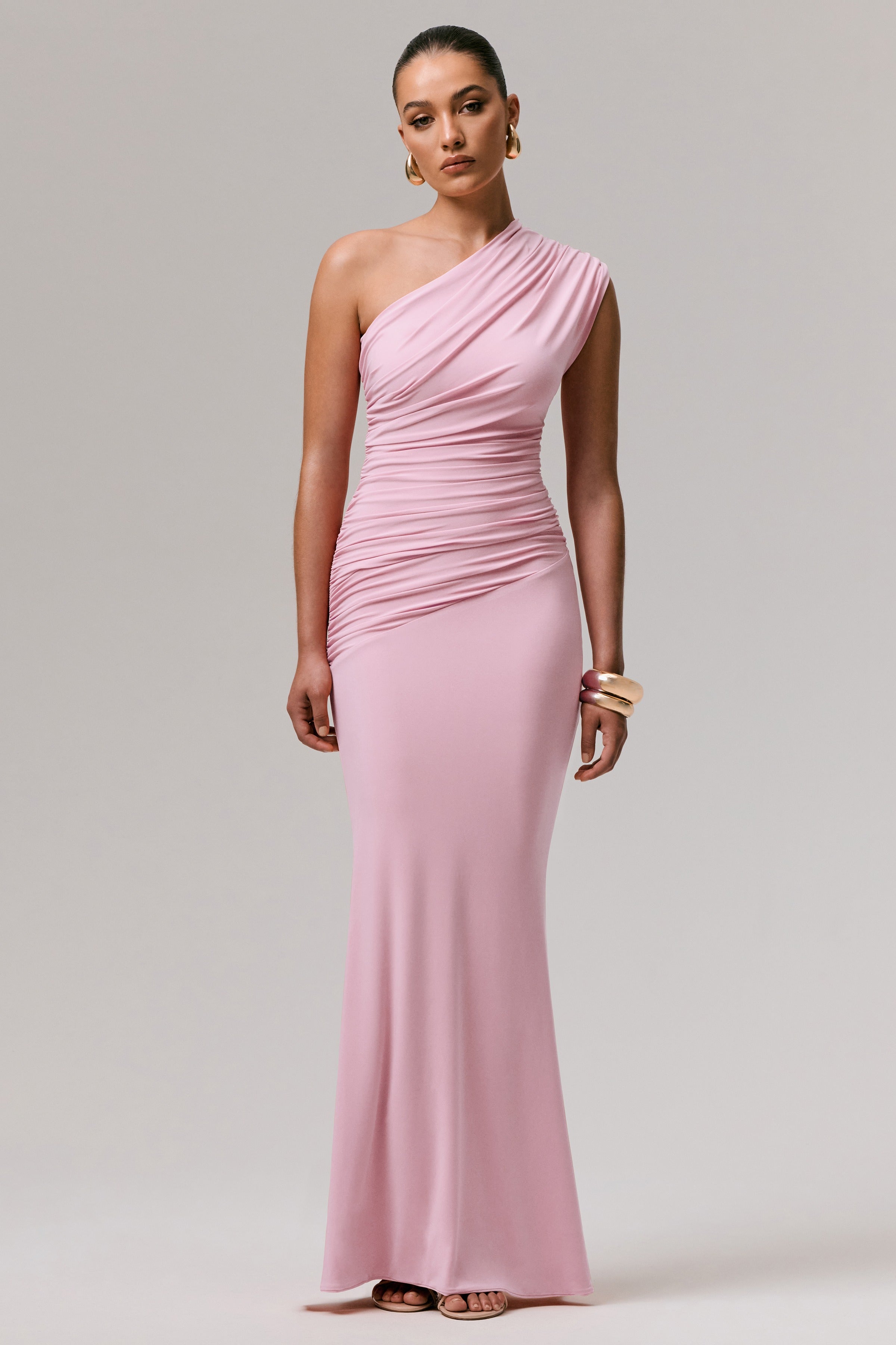 Loovay Soleil Jurk, One Shoulder Maxi