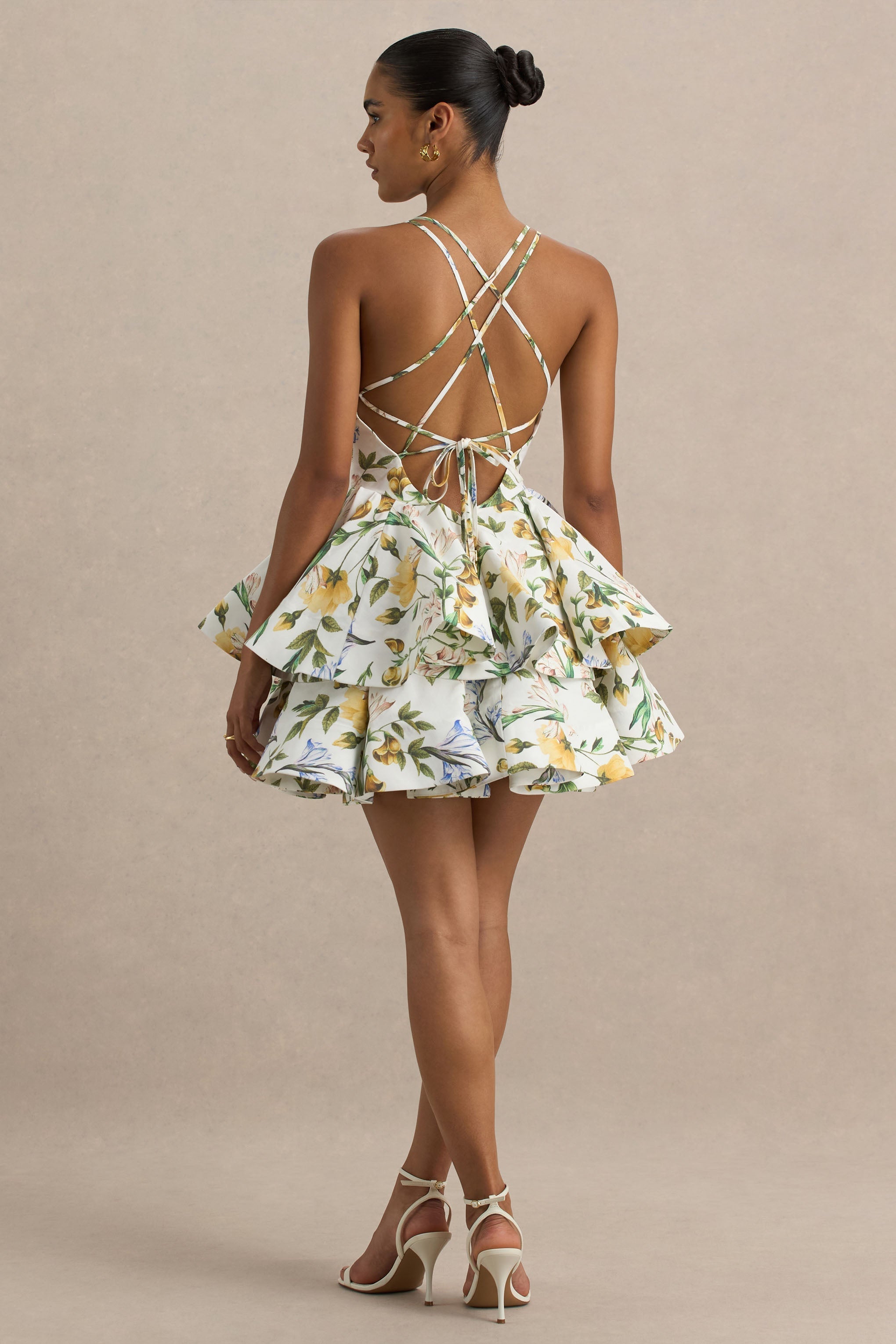 Loovay Floréssa Jurk, Botanische Mini Elegantie
