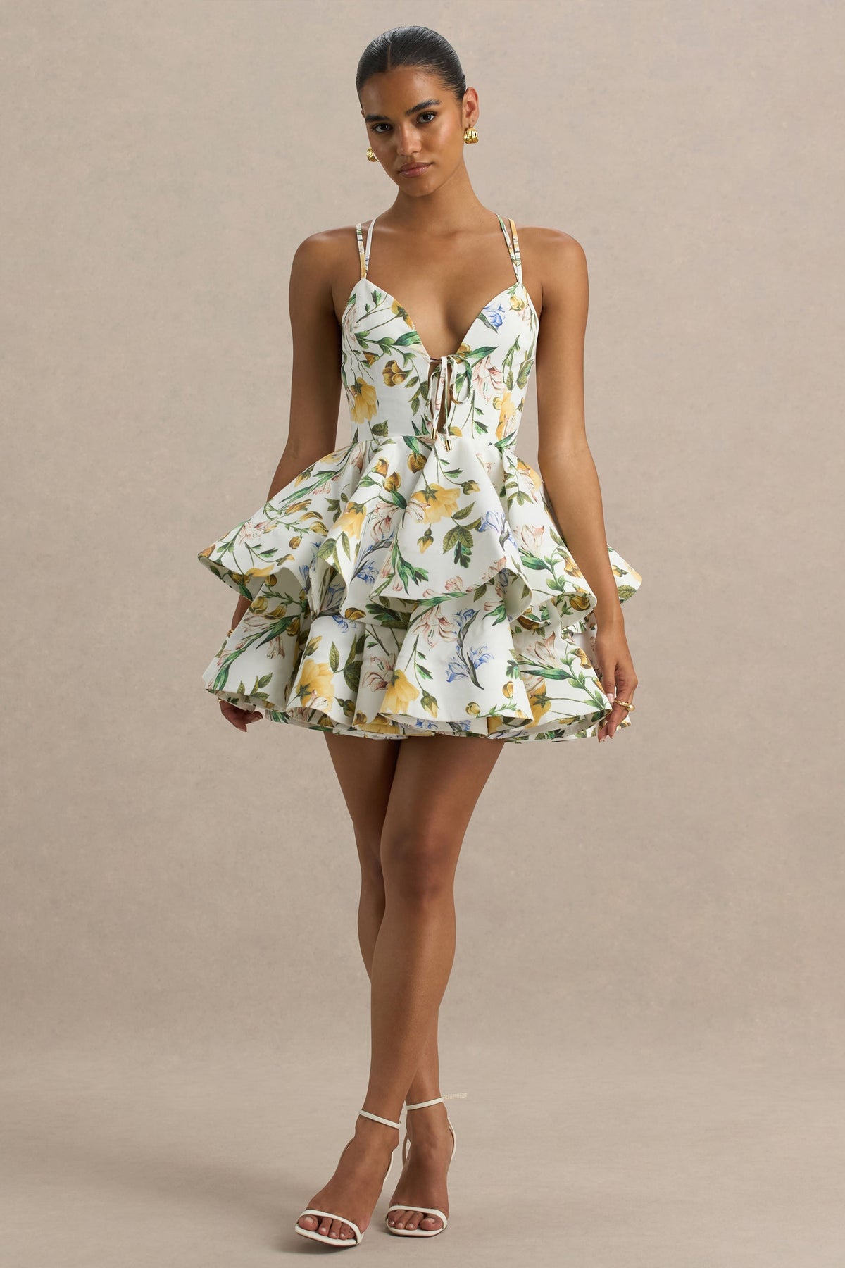 Loovay Floréssa Jurk, Botanische Mini Elegantie