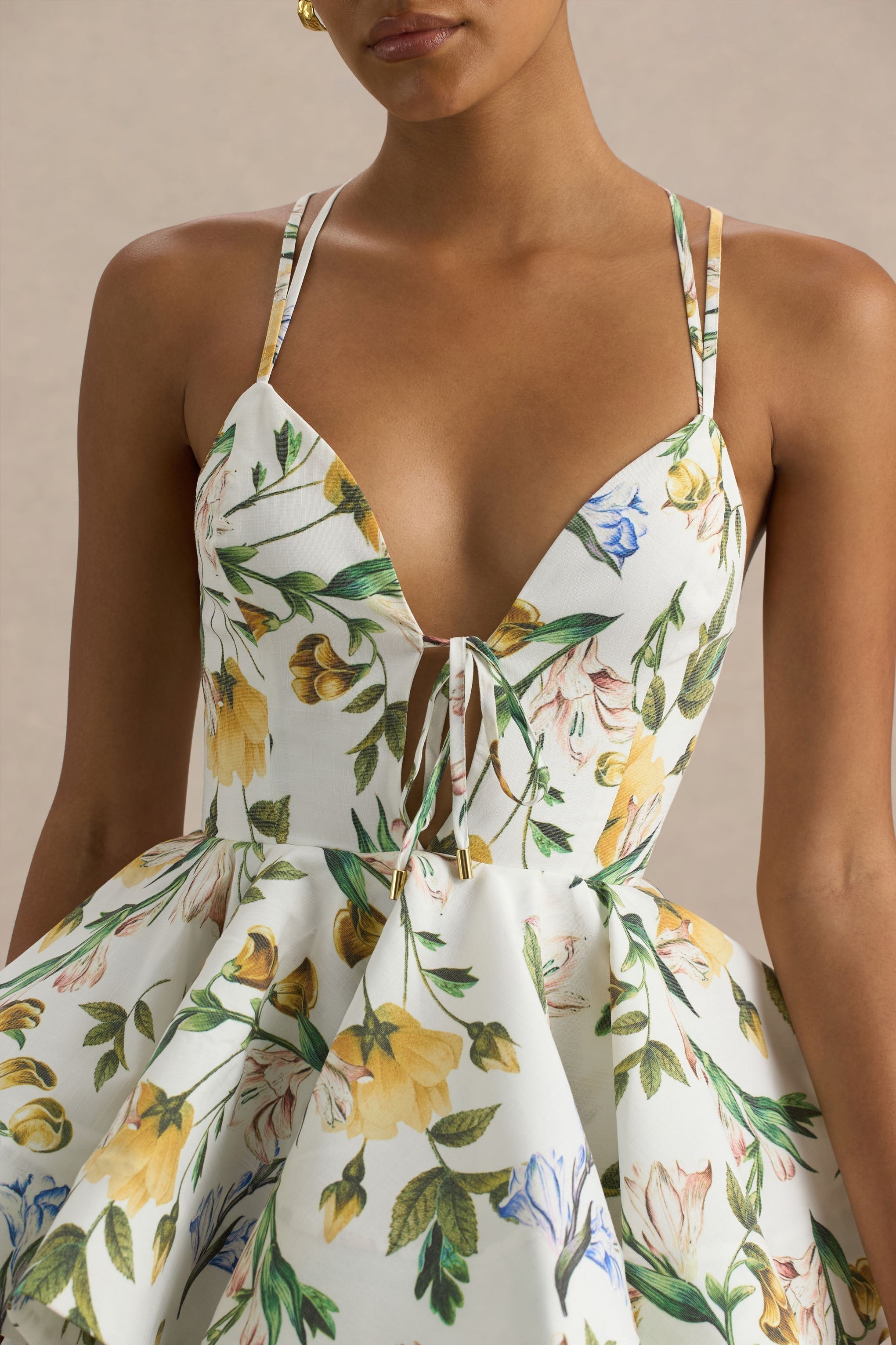 Loovay Floréssa Jurk, Botanische Mini Elegantie