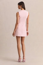 Loovay Soleil, Getailleerde Mini Jurk met Sweetheart Hals