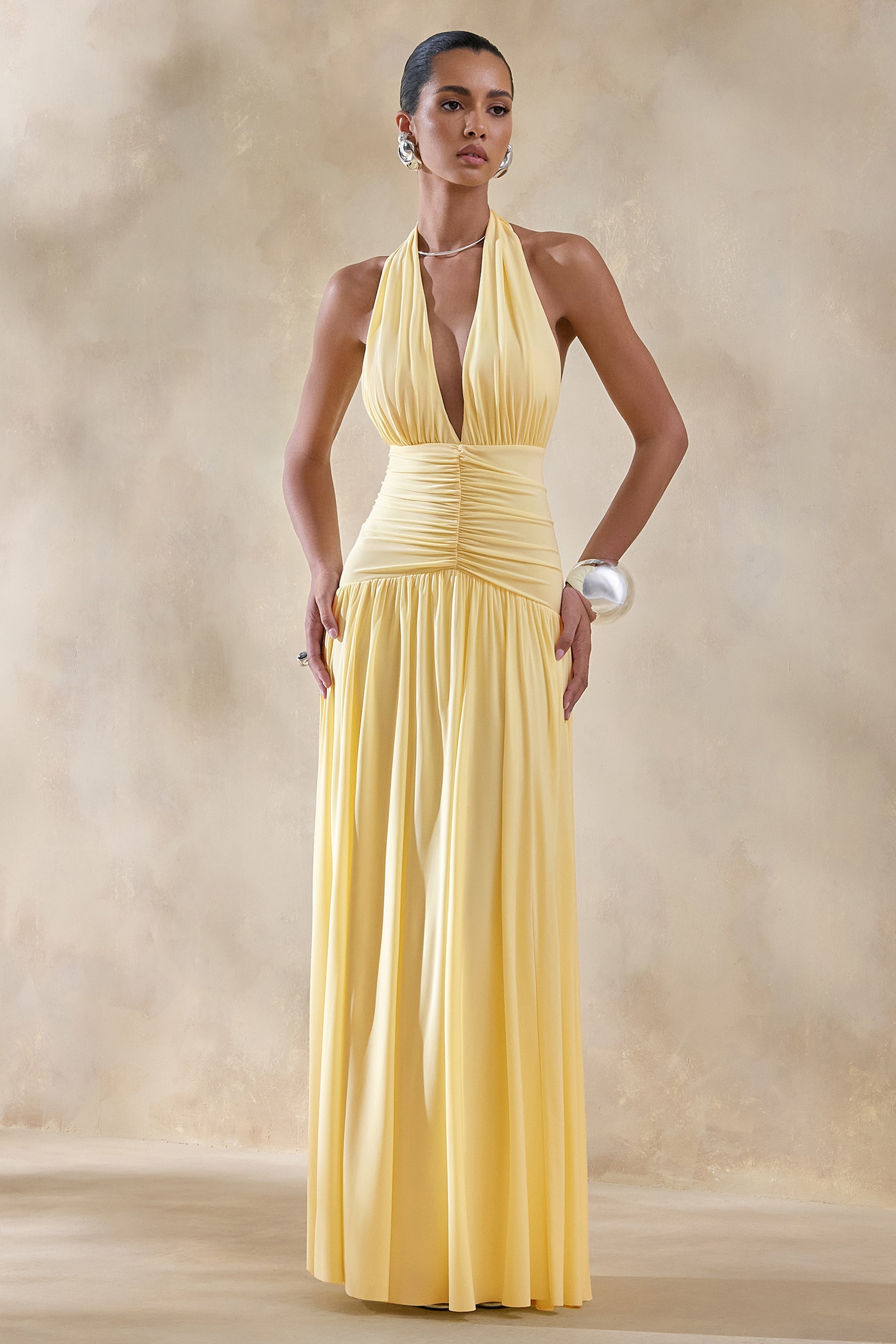 Loovay Solivé Jurk, Halter Maxi Elegantie