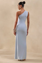 Loovay Azure, One Shoulder Maxi Jurk