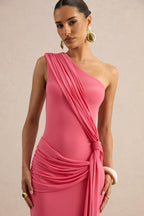 Loovay Azure, One Shoulder Maxi Jurk