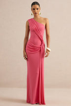 Loovay Azure, One Shoulder Maxi Jurk