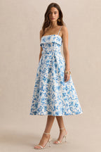 Loovay Celestine Jurk, Porselein Midi