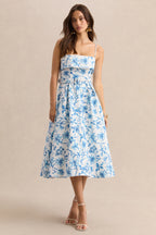 Loovay Celestine Jurk, Porselein Midi
