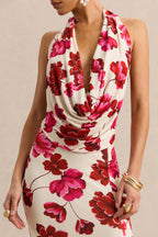 Loovay Rosévelle Jurk, Floral Halter Maxi